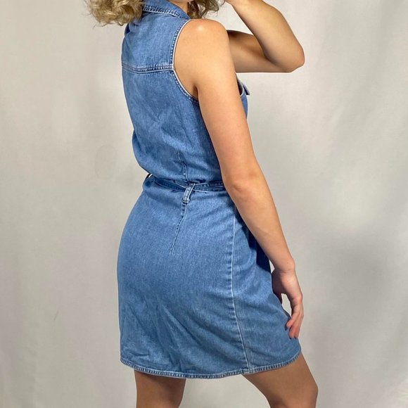 Vintage Denim Zip Up Dress - Picture 2 of 3
